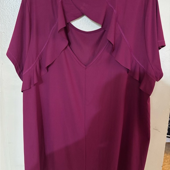Women's Purple Peekaboo Back Top - Picture 5 of 5